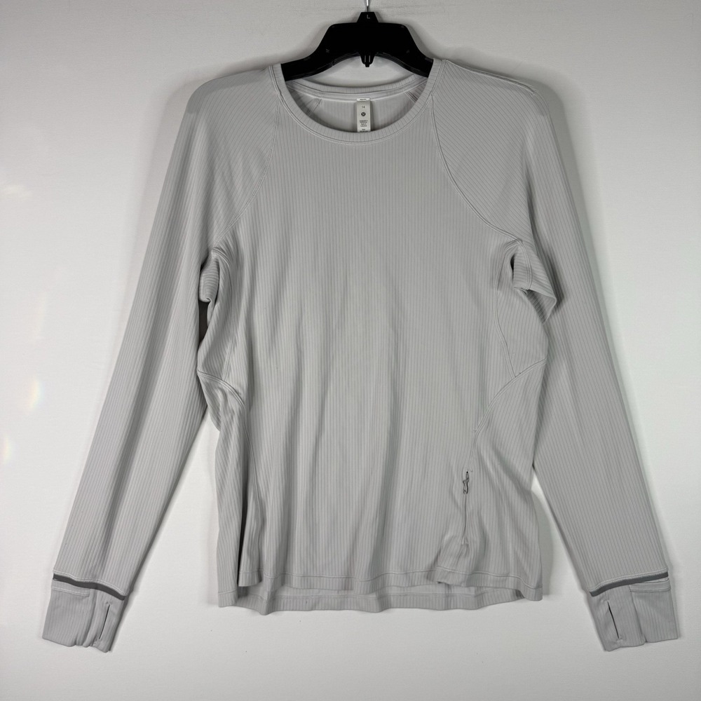 lululemon Long Sleeve Shirt Size 14 Gray Pocket